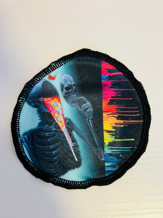 Skull pouring out crown patch