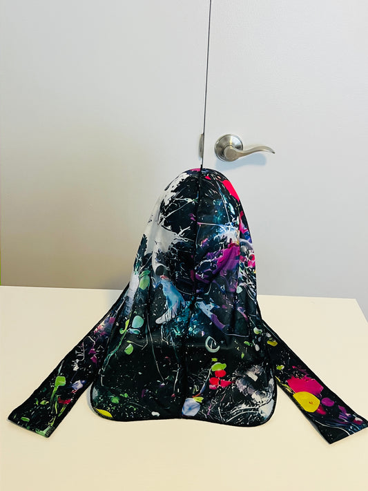 Paint splattered silky durag